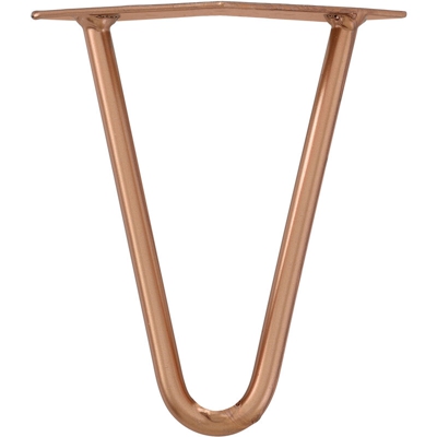 Hairpin Leg Gambe per tavolo robuste in un set di 4 d´acciaio - color rame - 15 cm - 2 barre