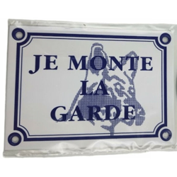 I stand guardia placca. dimensioni 14 x 10 cm. per il cane. en oferta