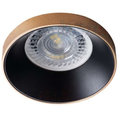 Kanlux - faretto incasso simen 220-240 volt CE IP20 fisso interno oro nero tondo kan 29141