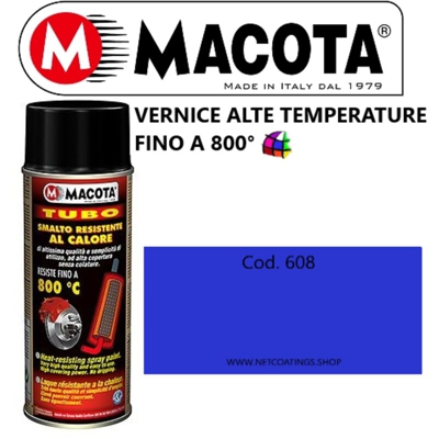 Alte Temperature Vernice Spray Pinze Freno Marmitte Tuning Tubo Blu - Macota