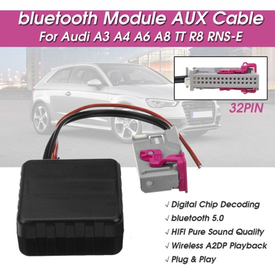 Cavo aux adattatore modulo Bluetooth per Audi A3 A4 A6 A8 TT R8 RNS-E