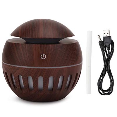 ZJchao Umidificatore d'Aria Portatile USB da 130 ml, umidificatore Cavo a Grana di Legno Camera da Letto Essenziale diffusore purificatore Nebbia per 