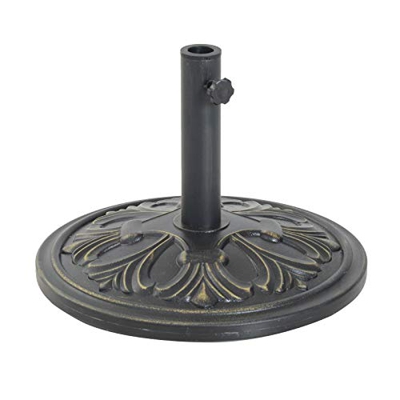 Outsunny Base per Ombrellone per Palo da 35mm/38mm/48mm Peso 13KG da Giardino HDPE Φ48x34cm