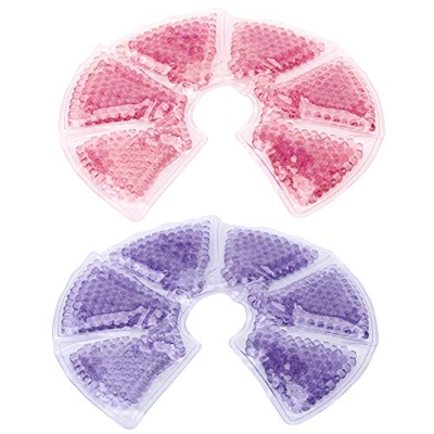 Cuscinetti per terapia del seno, 2 pezzi di ghiaccio al seno riutilizzabile caldo freddo per l'allattamento al seno Cuscinetto in gel per il seno impa