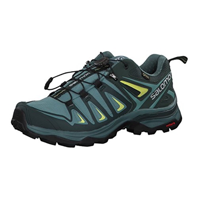SALOMON X Ultra 3 GTX W, Stivali da Escursionismo Donna, Bianco (Artic/Darkest Spruce/Sunny Lime 000), 38 2/3 EU