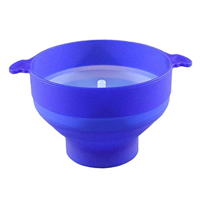 FLAMEER Forno a microonde Popcorn del Silicone del Creatore Popcorn Ciotola Secchio con Coperchio Pieghevole Ad Alta Temperatura da Cucina di Grandi -