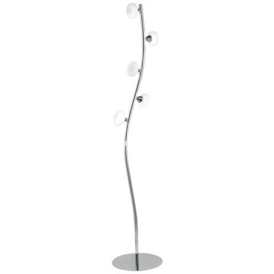 I-JUPITER / PT5 - Piantana cromata Lampada da terra cinque luci a led Cromata