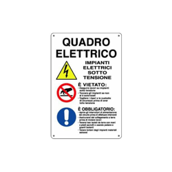 Cartello Polionda Quadro Elettrico Cm.60X40 en oferta