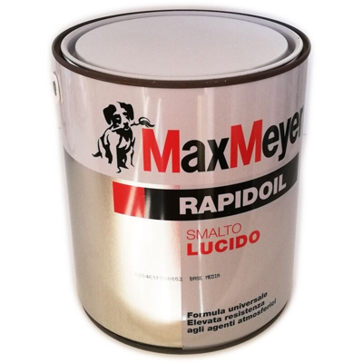 Rapidoil smalto lucido 2,5lt per legno e ferro ral 3000, colore ral 3005 - rosso vino