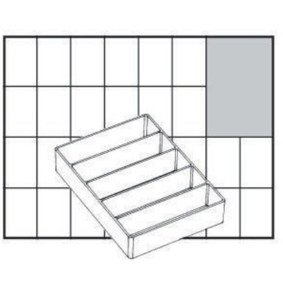 raaco Inserto per valigetta porta minuteria (L x L x A) 109 x 79 x 24 mm Scomparti: 5 1 pz.