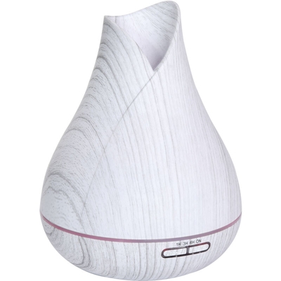 HOMCOM Diffusore di Aromi Oli Essenziali per Ambienti con Timer, Luci di 7 Colori e USB, Bianco Φ16.5x22cm