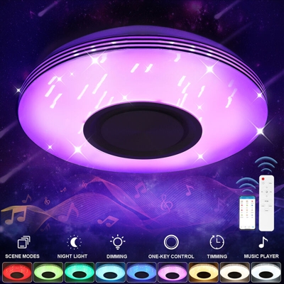 Plafoniere LED 3D RGB da 100W Telecomando dimmerabile Bluetooth / Wifi da 30 cm