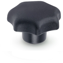 Ganter Norm elementi DIN 6336 KT-M5 25 K Stella Manopole con filettatura Boccola, nero, DIN 6336-KT-80-M16-K precio