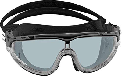 Cressi Skylight Swim Goggles, Occhialini Premium per Nuoto, Piscina Unisex Adulto, Nero/Nero/Lenti Grigio & Premium Anti Fog, Spray Antiappannante per