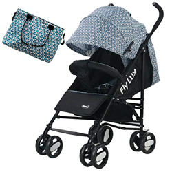 Bakaji Passeggino Fly Lux Richiudibile Chiusura Ombrello Compatto e Leggero per Bambini 6+mesi con Borsa Mamma Coordinata Telaio in Metallo Copertura  precio