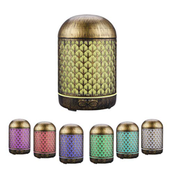 JVJH Diffusore di olio essenziale Metallo Vintage 300ml Umidificatori ad ultrasuoni Diffusore di olio per aromaterapia con luci LED a 7 colori e spegn precio
