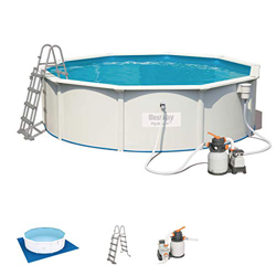 Hydrium Piscina Cm. 460X120, cap. 17.430, Pompa Sabbia 58400 (3.785 Lt/H). Include: Tappetino Base, Skimmer Professionale, Scaletta di Sicurezza E Dvd precio