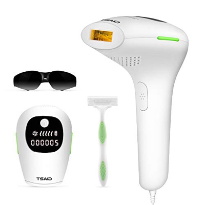 Epilatore Luce Pulsata IPL per Rimozione dei Peli su Corpo Epilatore Laser 500.000 Impulsi Dispositivo Sistema Uomini Donne Uso Domestico