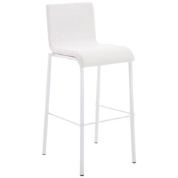 Sgabello Alto Da Bar Avola In Tessuto I Sgabello Da Bancone Alt. 78 CM | Sedia Alta Cucina Con Telaio In Metallo Bianco precio