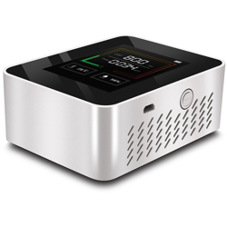 Asupermall - Rilevatore di anidride carbonica K03 per uso domestico TVOC con batteria fornita, bianco características