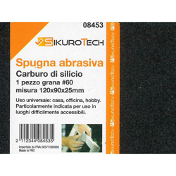 Spugna abrasiva 08453 120x90 grana 60 carburo di silicio - Sikurotech en oferta