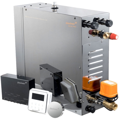 Generatore di vapore per Hammam 4Kw Desineo Professional Series Auto Prenium Drain e opzioni complete Possibili