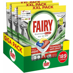 Platinum Plus Limone 189 Pastiglie per Lavastoviglie - Fairy precio
