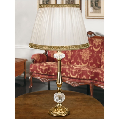 Greenice - Lampada Da Tavolo Ottone/Bicchiere - ParalumeTessile [FDL-C457] (FDL-C457)