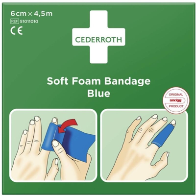 Bandage Schiuma Blu. Sei Centimetri X 4.5M Cederroth (Por 10)