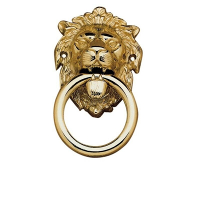 Battente battocchio per portone in ottone mod.leone - Salone