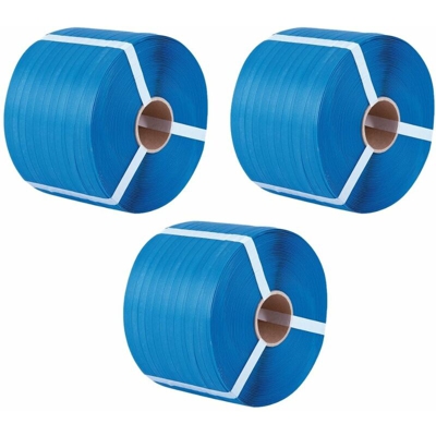 Boxlum - Reggia blu in polipropilene larghezza mm 12 metri 3600 in 4 rotoli da metri 900 foro mm 62
