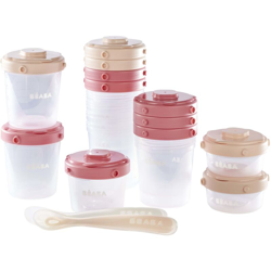 Set Contenitori per Alimenti 1st Meal Set Rosa e Rosso Corallo - Rosa - Beaba características