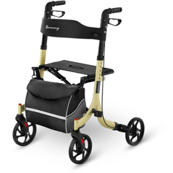 Deambulatore Rollator Girelloanziani Esterno Pieghevole Borsa Spesa Champagne características