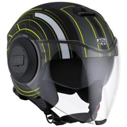 Casco Jet Fluid Chicago Xs Nero Opaco características