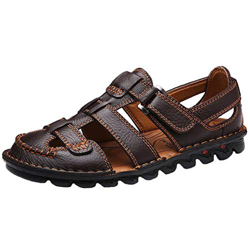 YAER Sandali in Pelle da Uomo Scarpe da Spiaggia per Gli Uomini Scarpe Sandali EU38-EU48 (2 Colore) precio