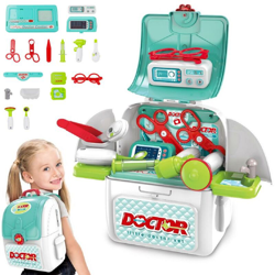 Bakaji - Zaino Valigetta Dottore Giocattolo per Bambini con Accessori Medicali 17pz características