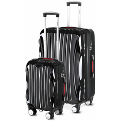 Valigie Set di 2 pezzi Ikarus M e XL Porto USB Lucchetto TSA valigia bagaglio viaggio trolley colore a scelta Nero - Negro características