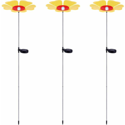 Set di 3 colori luce solare del LED che cambia del fiore del giardino della lampada di illuminazione picco rosso giallo en oferta