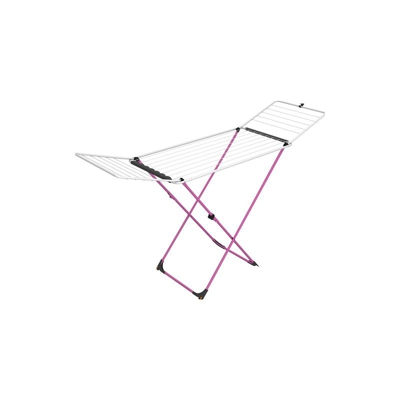 Vileda Viva Dry Style Stendino, Acciao/Plastica, Rosa, 5x128x54 cm