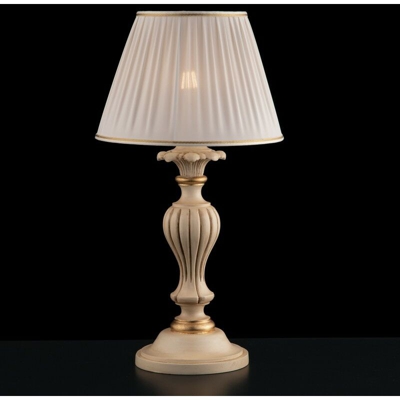 Lume barocco como in legno e pasta di legno avorio e foglia oro cm 57