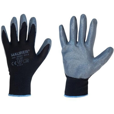 GUANTI LAVORO NITRILE NERO GLOVEX 11 - Maurer