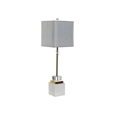 Lampada da Tavolo Poliestere Acrilico Metallo Marmo Chic (25 x 25 x 76 cm) - Dekodonia