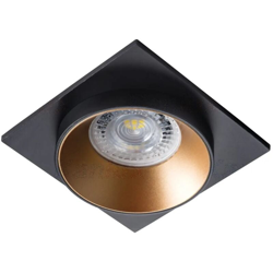 Kanlux - faretto incasso simen 220-240 volt CE IP20 fisso interno nero-oro quadrato kan 29134 en oferta