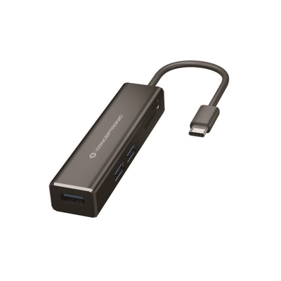 DONN08B hub di interfaccia USB 3.2 Gen 1 (3.1 Gen 1) Type-C 5000 Mbit/s Nero - Conceptronic