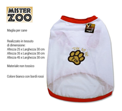 Maglia Per Cane T-Shirt Abbiagliamento Per Cani Pet Inverno Bianco Varie Misure características