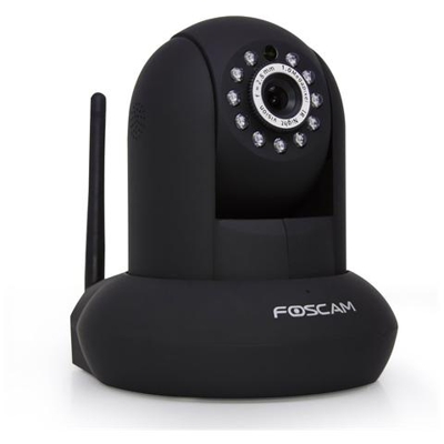 FI9821P Telecamera IP interno nera 720P HD P2P Pan / Tilt ottica 1/5 2.8mm 70°