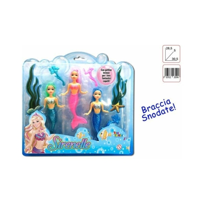 Toys Garden Srl - BAMBOLINA SIRENA PZ.3 BL 26594