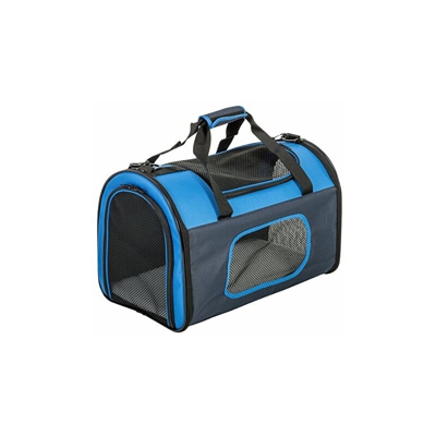 Gabbia pieghevole e trasportabile per cani e gatti - Crate Pet - DCC002, Nylon, blu scuro, taglia M, 35 x 23 x 22 cm - Iris Ohyama