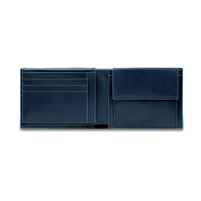 PU1392B2R/BLU Portafoglio Maschio Pelle/Poliestere Blu Notte - Piquadro