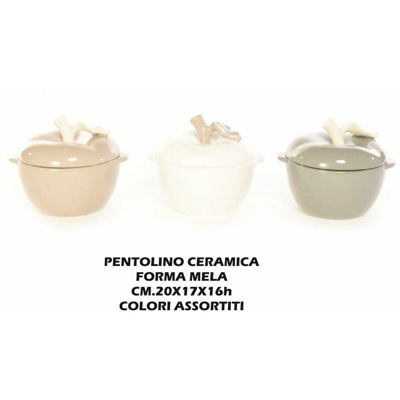 Bighouse It - PENTOLINO CERAMICA MELA CM.20X17X16h